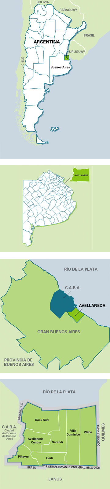 Ubicación - Avellaneda en mapas