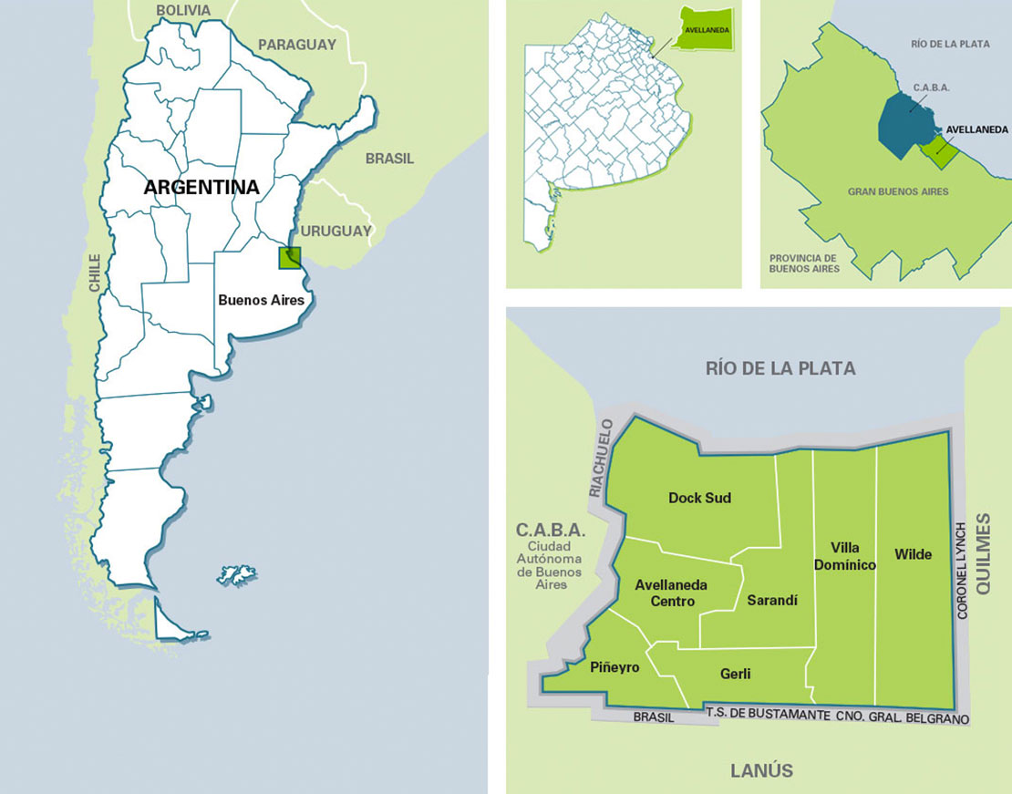 Ubicación - Avellaneda en mapas