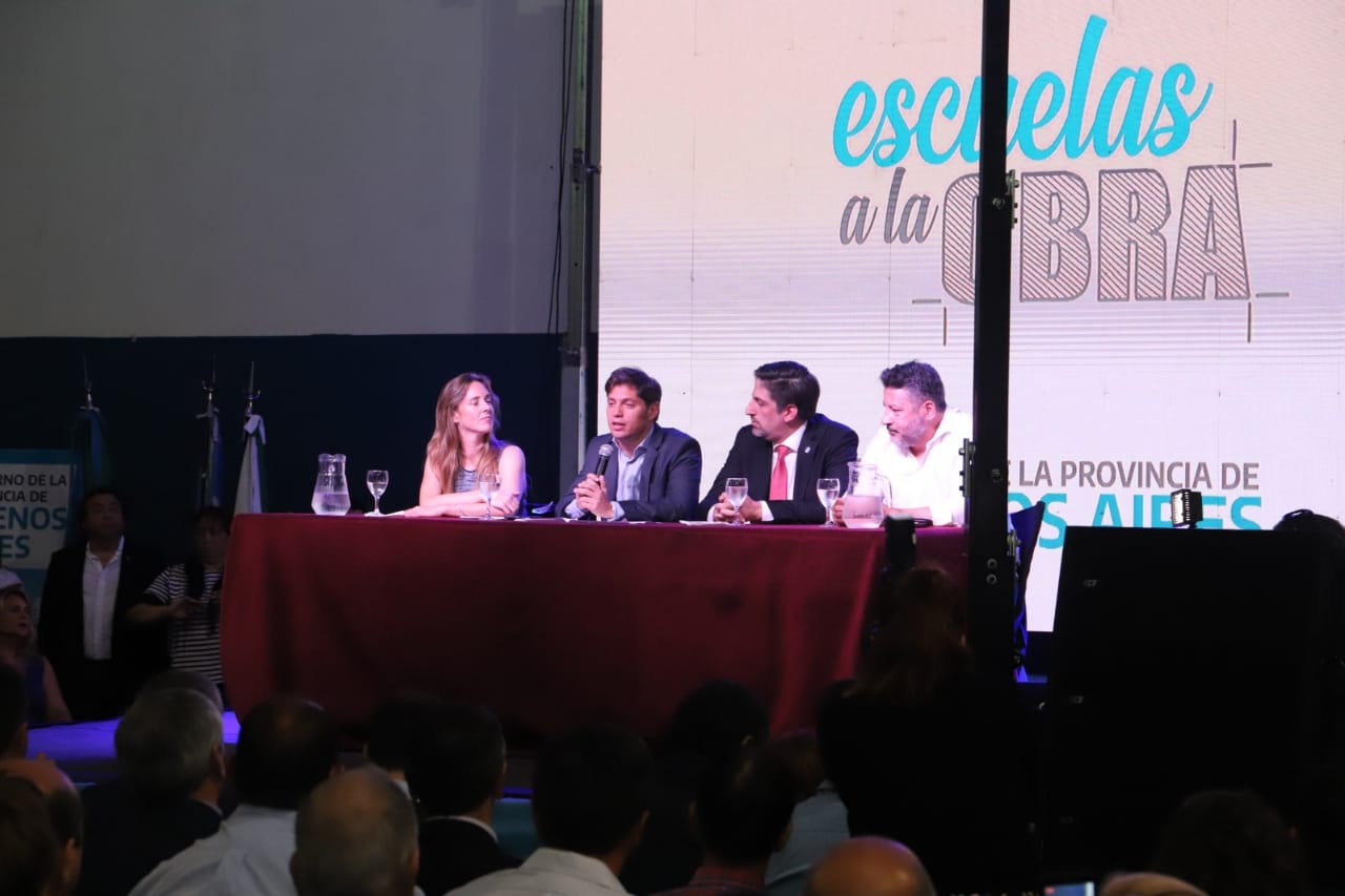 Chornobroff acompañó al presidente Alberto Fernández y al gobernador Kicillof en la presentación del Plan “Escuelas a la Obra”