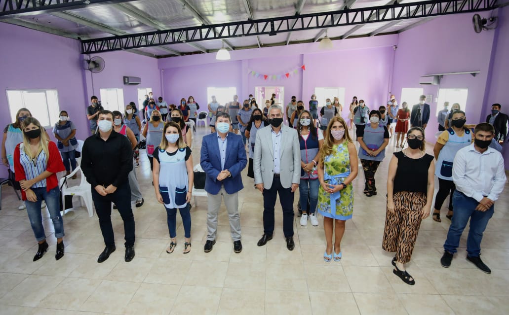 Los ministros Jorge Ferraresi y Daniel Arroyo visitaron las nuevas obras del Jardín Maternal Municipal N° 5