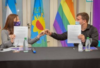 Alejo Chornobroff firmó el convenio “Comunidades sin Violencias” con el Ministerio de Mujeres, Políticas de Género y Diversidad Sexual de la Provincia