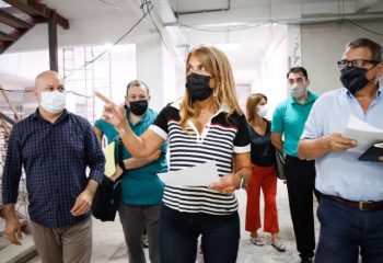 Magdalena Sierra visitó las obras del nuevo edificio para la Escuela Técnica 6