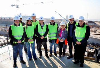 El gobernador Axel Kicillof supervisó los avances de la obra del Sistema Riachuelo en Dock Sud