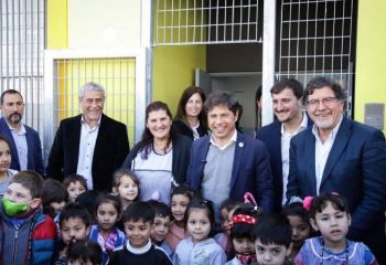 Axel Kicillof y Jorge Ferraresi inauguraron dos jardines de infantes en Avellaneda