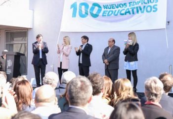 Chornobroff participó de la inauguración del centésimo edificio construido por el programa Escuelas a la Obra