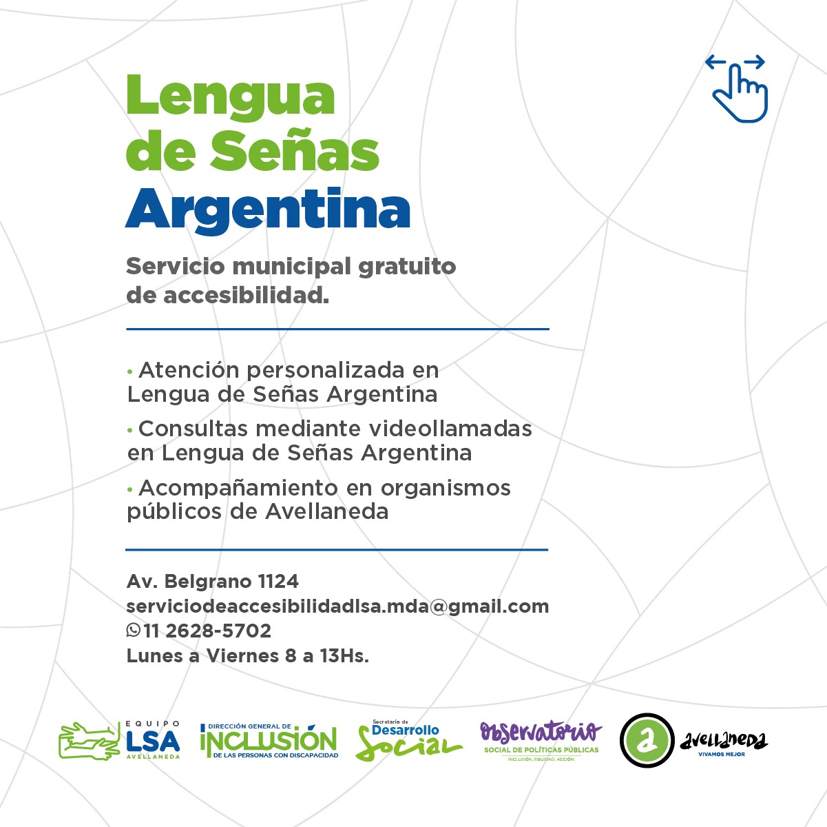 Servicio municipal de intérprete y mediador/a sorda en lengua de señas argentina
